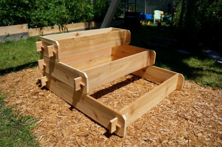 Large Raised Garden Beds Cedar Raised Garden Bed 3 Tier Raised By Timberlanegardens Picture 837