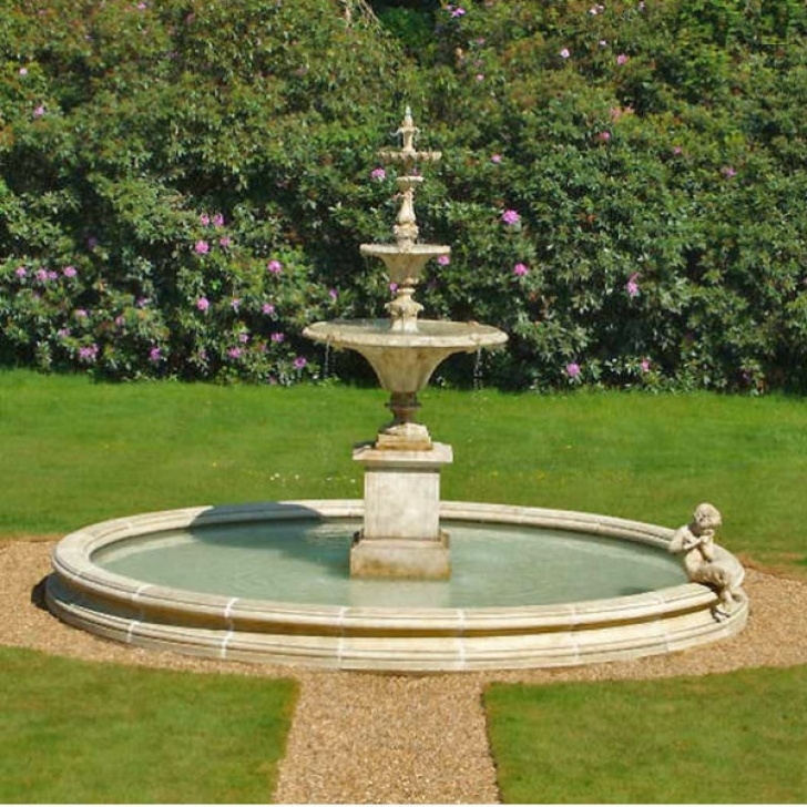 Lawn Fountain Designs 3-Tier Fountain | Stone Garden Ornaments Photo 806