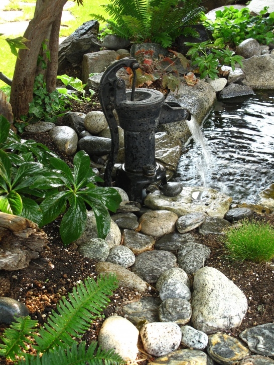 Lawn Fountain Designs An Old Water Pump Makes Just The Right Splash | Garden Image 180