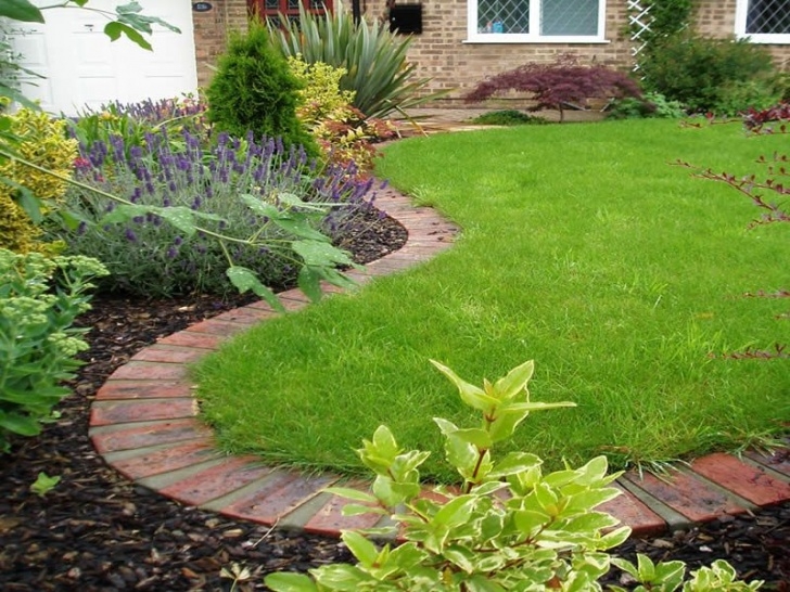 Metal Flower Bed Borders Brick Pavers Cemented Together To Form An "Impenetrable Picture 855