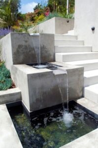 Modern Outdoor Wall Fountain Contemporary Water Fountains Exterior Mediterranean With L Picture 931