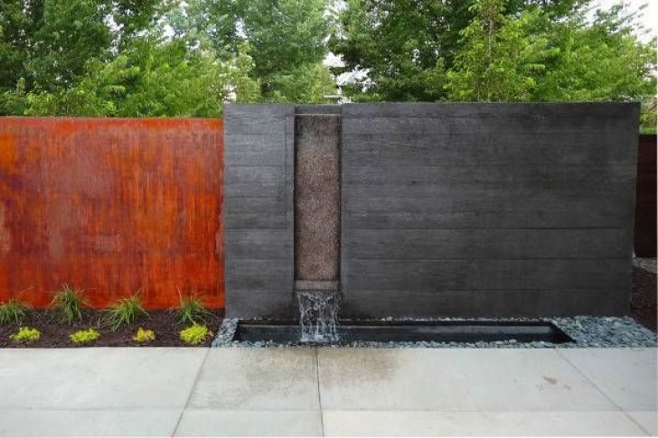 Modern Outdoor Wall Fountain Pin By Chin Guok On Outdoor | Modern Landscaping, Backyard Photo 046