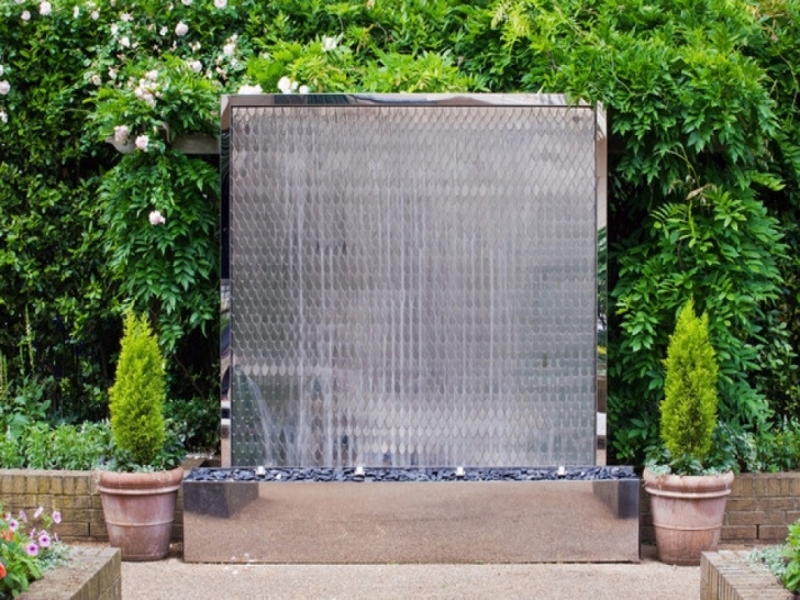 Modern Outdoor Wall Fountain Wall Waterfalls Outdoor, Contemporary Outdoor Wall Water Picture 572