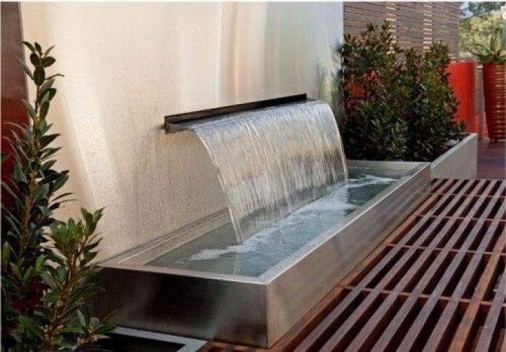 Modern Outdoor Water Wall Fountain Great Modern Fountain | Jardines Para Casas, Fuentes Para Photo 452