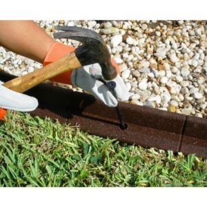 No Dig Lawn Edging Landscape Edging 6-Pack 4 Ft. Brown Rubber Flexible Ez No Picture 958