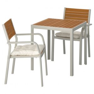 Outdoor Bistro Set Ikea Själland Bistro Set, Outdoor - Light Brown, Kuddarna Beige Picture 689