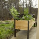 Outdoor Planter Boxes With Trellis Elevated Cedar Planter Box + Space-Maker Pivoting Trellis, 2X8 Image 565