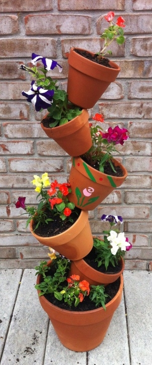 Outdoor Plants For Small Pots Flower Pot Tower I Made! | Flower Pot Tower, Flower Tower Image 087