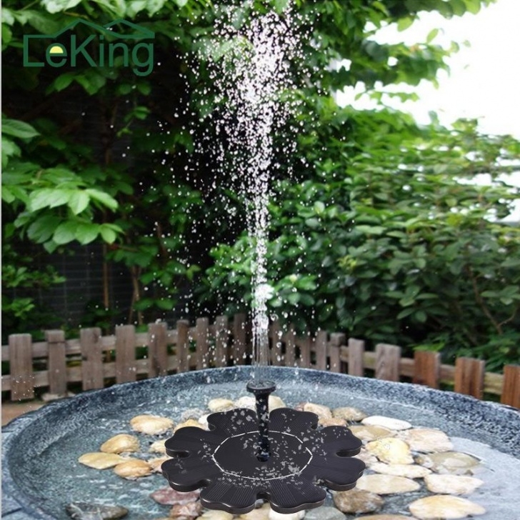 Outdoor Water Fountains Canada Flower Shaped Solar Power Fountain Birdbath Water Floating Image 290