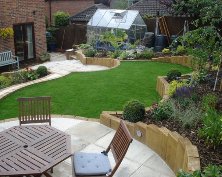 Patio On Sloped Garden Multi Level Garden | Houzz Photo 052