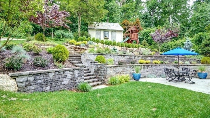 Patio On Sloping Garden Steep Terraced Landscape Patio How To Cope With A Sloping Photo 436