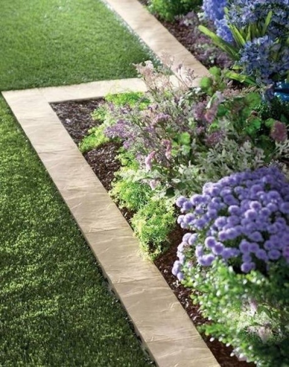 Pavers For Flower Bed Edging 15 Spectacular Yard Landscaping Ideas And Flower Beds With Picture 646