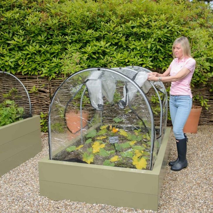 Raised Bed Vegetable Garden Covers Fitted Hoops &amp; Mesh Vented Pvc Covers For Metal Raised Beds Photo 129