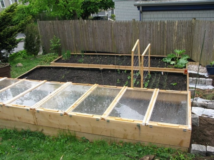 Raised Bed Vegetable Garden Covers Simple Glass Covers Make Raised Bed A Cold Frame Image 819