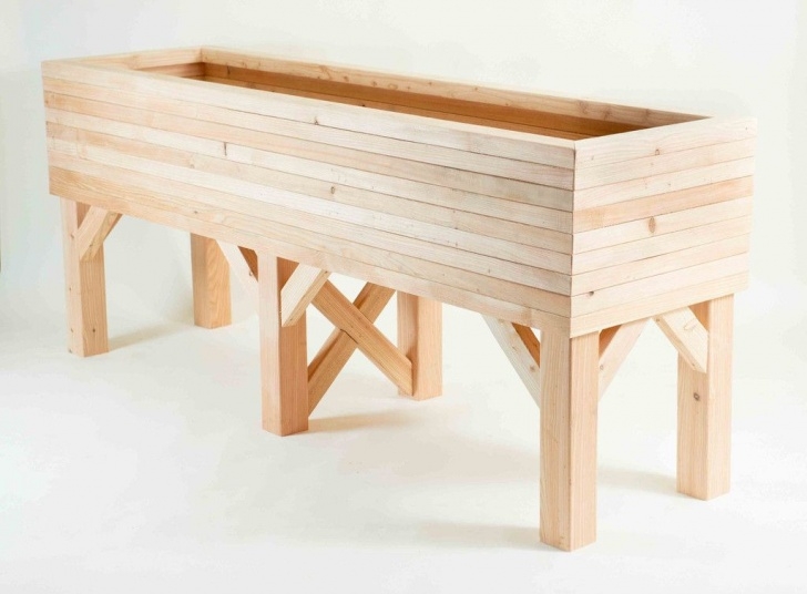 Raised Planters On Legs Mega Veg On Legs | Wooden Trough Planters Image 053