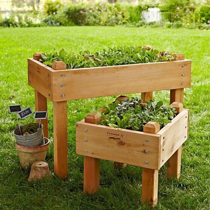 Raised Vegetable Beds On Legs Farmer D Cedar Bed-On-Legs Kit, 2 X 4 | Vegetable Garden Picture 399