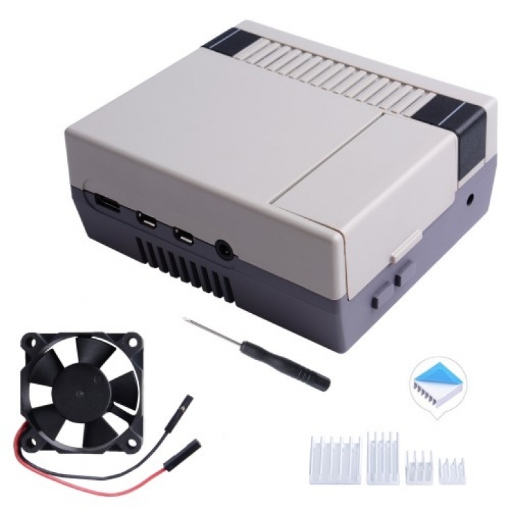 Raspberry Pi Indoor Garden Nes4Pi Abs Case For Raspberry Pi 4B With 3510 Cooling Fan Image 445