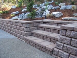 Sloped Backyard Retaining Wall Retaining Wall On Slope | Garden Steps And Retaining Wall Picture 137