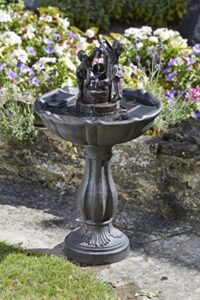 Small Solar Water Fountain Small Solar Powered Water Feature Ornamental Tipping Pail Photo 312