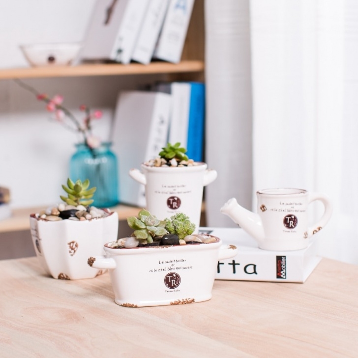 Small White Plant Pots Aliexpress : Buy 2018 New White Ceramic Plant Pots Photo 627