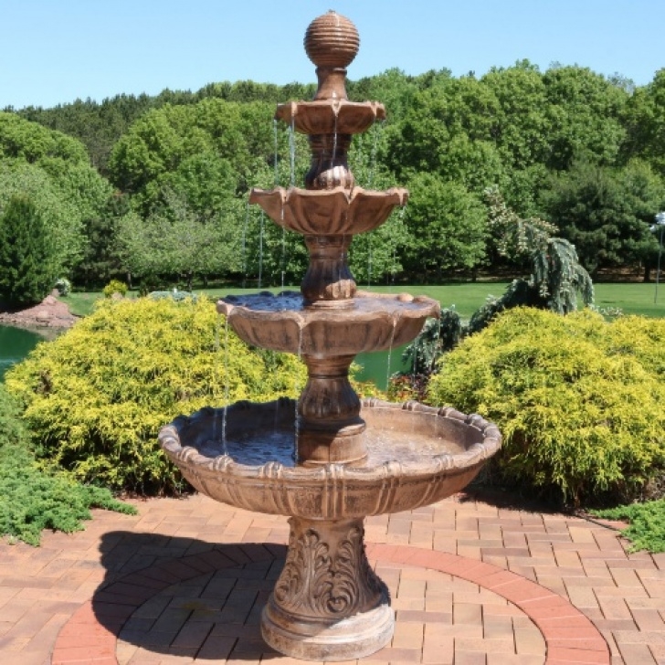 Tall Outdoor Water Fountains Sunnydaze Large Tiered Ball Outdoor Fountain - Fountains Photo 071