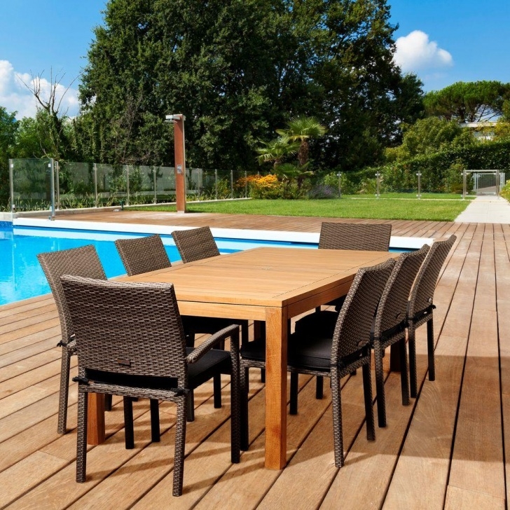 Teak Patio Dining Set Amazonia Taylor 9-Piece Teak Rectangular Patio Dining Set Picture 728