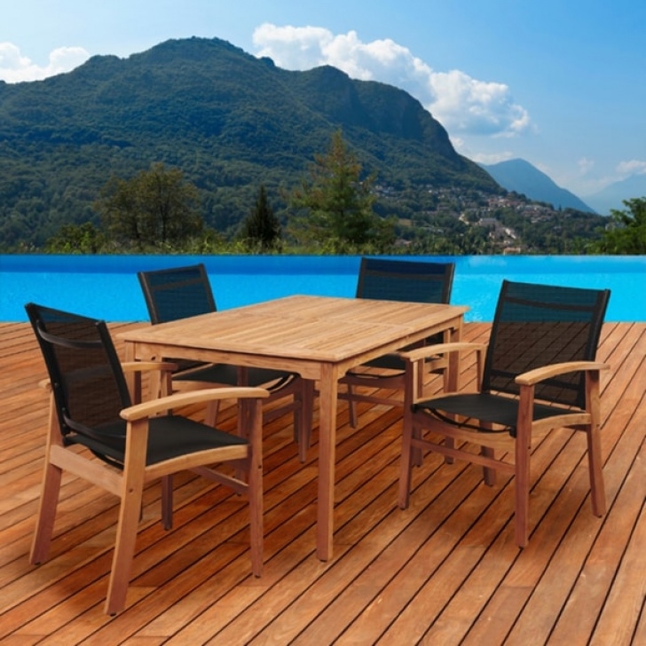 Teak Patio Dining Set Shop Amazonia Teak 5-Piece Rectangular Patio Dining Set Picture 308