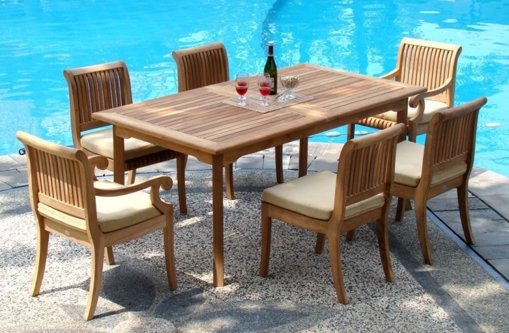 Teak Patio Dining Set Wholesaleteak 7 Piece Grade-A Teak Dining Set With 94 Inch Photo 619