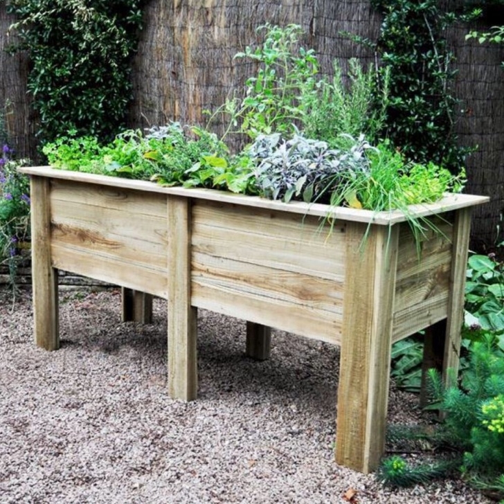 Vegetable Planters For Patio Raised Garden Planter Deep Wooden Trough 1.8M Ideal Long Image 087