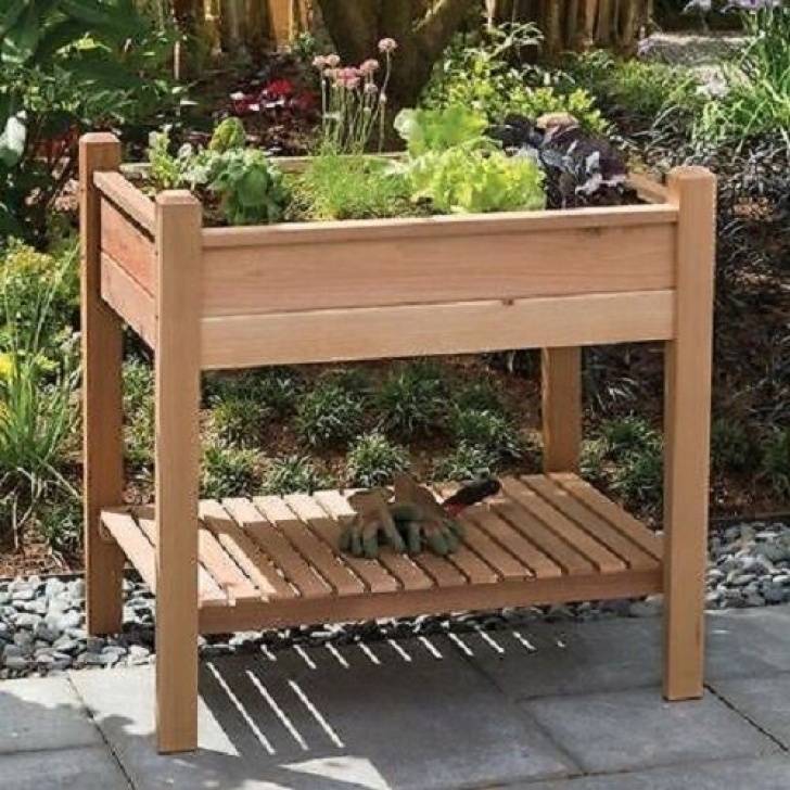 Vegetable Planters For Patio Raised Garden Wood Cedar Plant Flower Elevated Vegetable Image 100