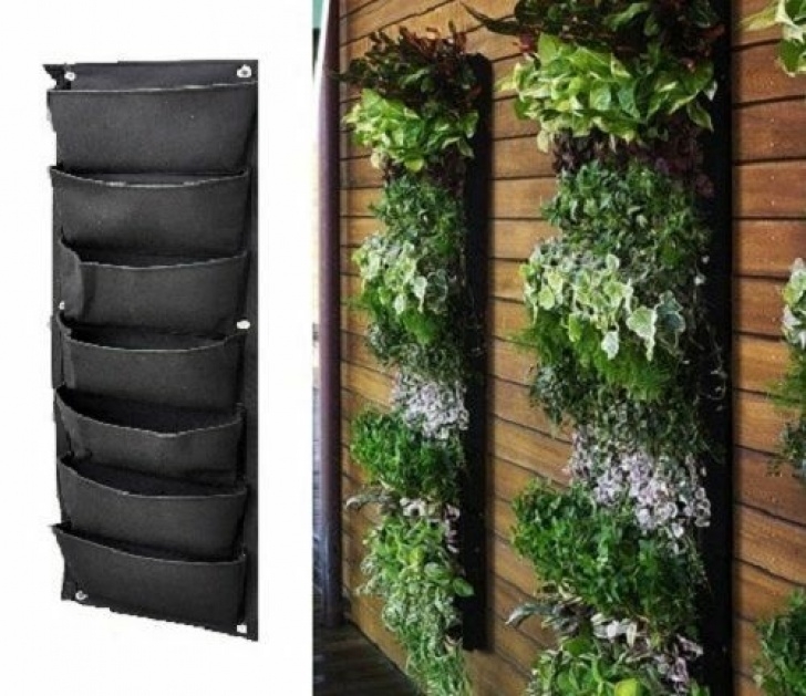 Vertical Wall Planter Indoor 7-Pocket Hanging Vertical Garden Planter For Walls Outdoor Photo 637