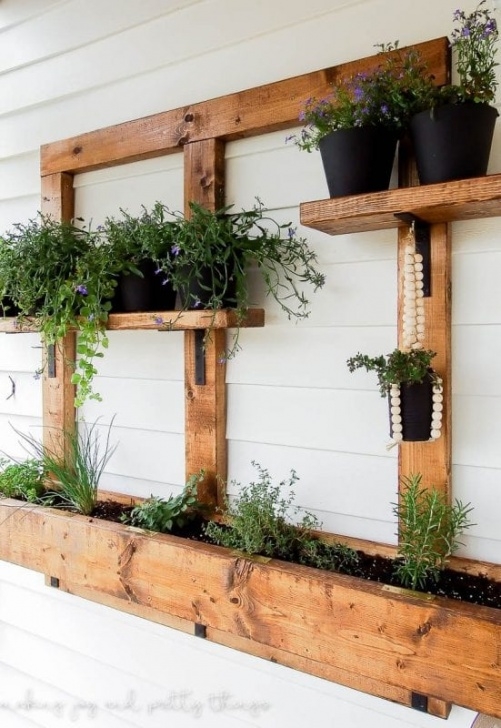 Wall Hanging Herb Garden Remodelaholic|50 Fun Outdoor 2X4 Projects To Diy This Summer Image 404
