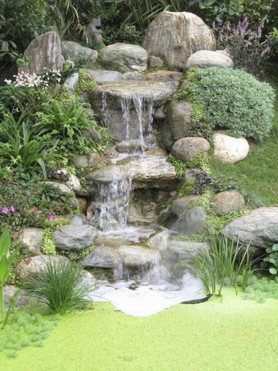 Water Fountain For Small Pond Small Backyard Waterfall Design Ideas (40 | Small Garden Picture 051
