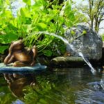 Water Fountain For Small Pond Whiz-Q Stone Lazy Frog On Lily Pad Spitter W/Pump Photo 082