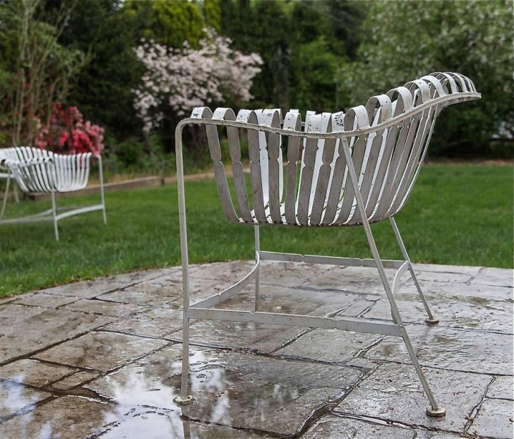 Wrought Iron Patio Dining Set Rare Russell Woodard Sculptura Wrought Iron Outdoor Garden Image 018