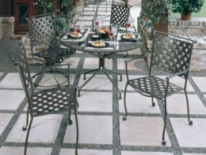 Wrought Iron Patio Dining Set Woodard Maddox Wrought Iron Dining Set | Glsds Picture 308